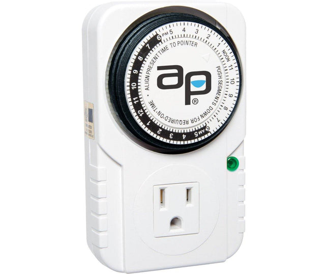 Autopilot Analog Grounded Timer, 1725W, 15A, 15 Minute On/Off, 24 Hour Autopilot 