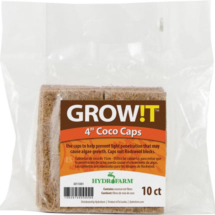 GROW!T Coco Caps, 4", pack of 10 GROW!T 