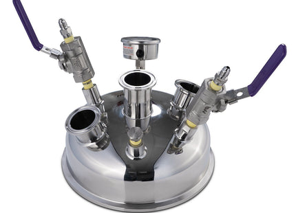 8" Pre-Built Hemispherical Lid with BVV 316SS Full Bore Valves
