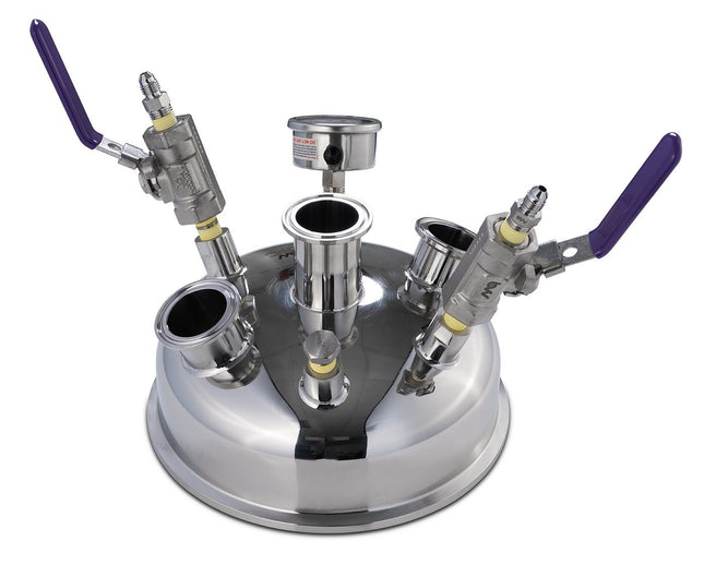 8" Pre-Built Hemispherical Lid with BVV 316SS Full Bore Valves