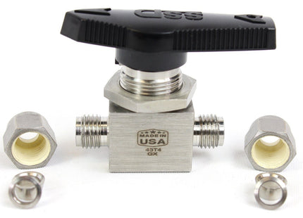 2 Way Ball Valve - Fractional Tube Fitting