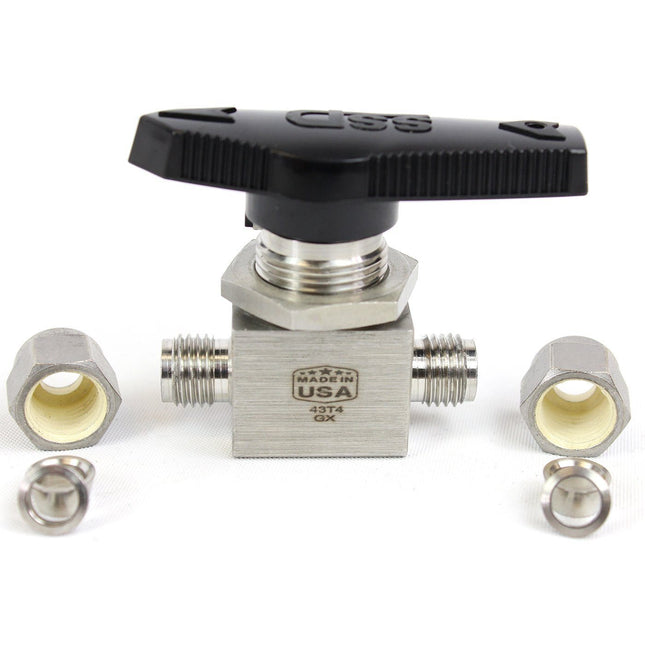 2 Way Ball Valve - Fractional Tube Fitting