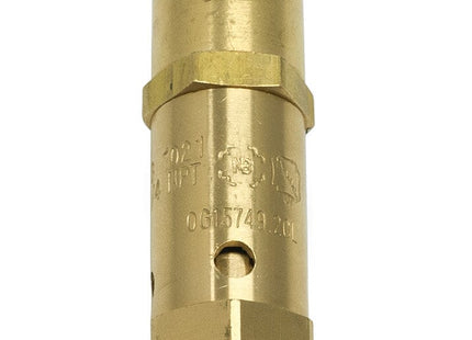 ASME-Code Fast-Acting Pressure-Relief Valve for Air, Test Ring, Brass Seal, 1/4 NPT, 3-1/8" High