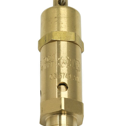 ASME-Code Fast-Acting Pressure-Relief Valve for Air, Test Ring, Brass Seal, 1/4 NPT, 3-1/8" High Shop All Categories BVV 25 PSI 