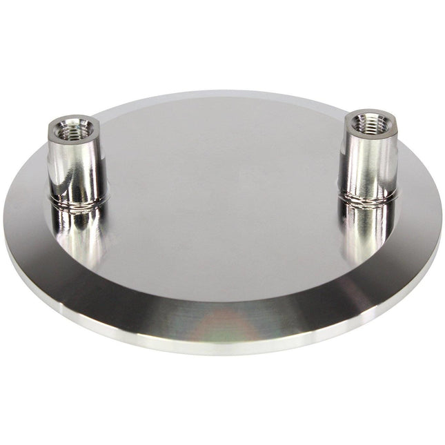 6" Tri-Clamp Endcap X (2) 1/4" FNPT Ports