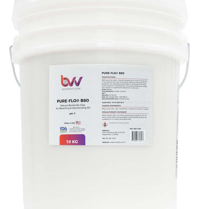 Pure-Flo® B80 Natural Bentonite for Bleaching & Decolorizing Edible Oils *FDA-GRAS Shop All Categories BVV 10KG 