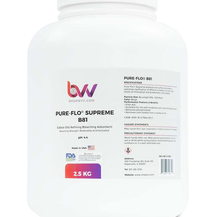Pure-Flo® B81 Supreme Activated Bleaching & Decolorizing Bentonite for Edible Oils *FDA-GRAS (Compares to T-5™) Shop All Categories BVV 2.5KG 