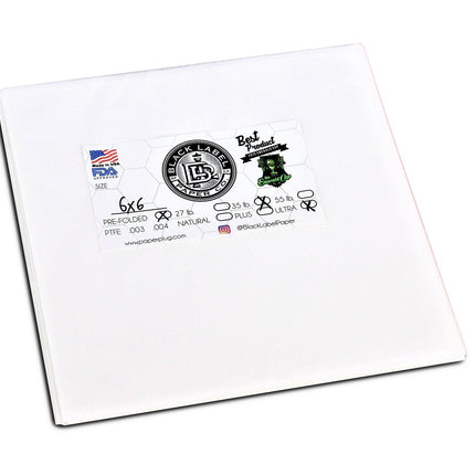 Black Label Parchment Paper 35lb 6”x6” Pre-Folded Silicone ULTRA Shop All Categories BVV 