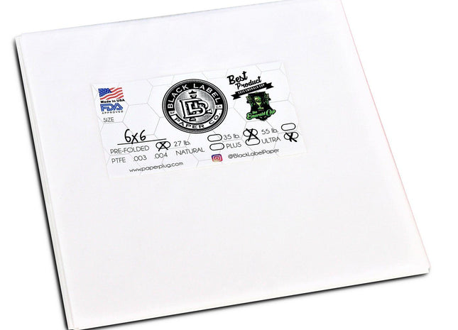 Black Label Parchment Paper 35lb 6”x6” Pre-Folded Silicone ULTRA