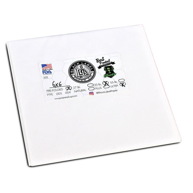 Black Label Co. Parchment Paper Sheets, Bleached 4 x 4 35lb