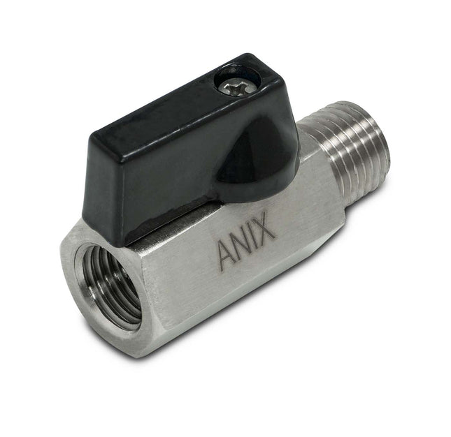 1/4" MNPT x 1/4" FNPT Miniature Ball Valve