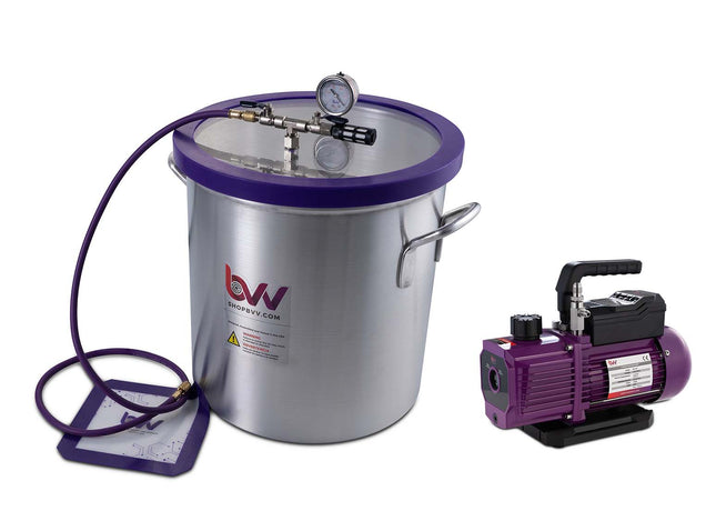 Best Value Vacs 10 Gallon Aluminum Vacuum Chamber and V9D 9CFM Two Stage Vacuum Pump Kit Shop All Categories BVV 