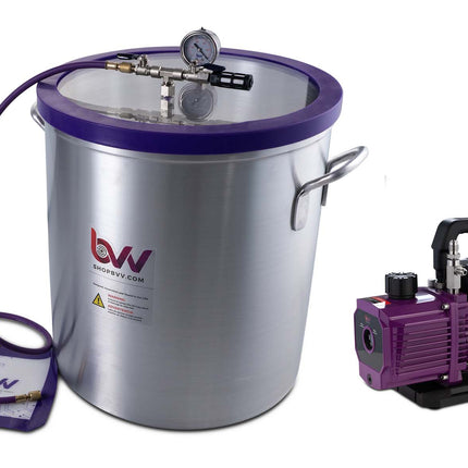 Best Value Vacs 15 Gallon Aluminum Vacuum Chamber and V9D 9CFM Two Stage Vacuum Pump Kit Shop All Categories BVV 