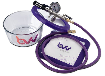 Best Value Vacs 1.75 Quart Pyrex Vacuum Chamber - GLASS LID & HOLES