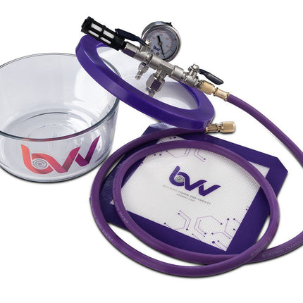 Best Value Vacs 1.75 Quart Pyrex Vacuum Chamber - GLASS LID & HOLES