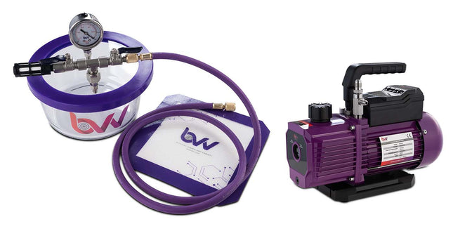 BVV 1.75 Pyrex Vacuum Chamber and Vacuum Pump Kit