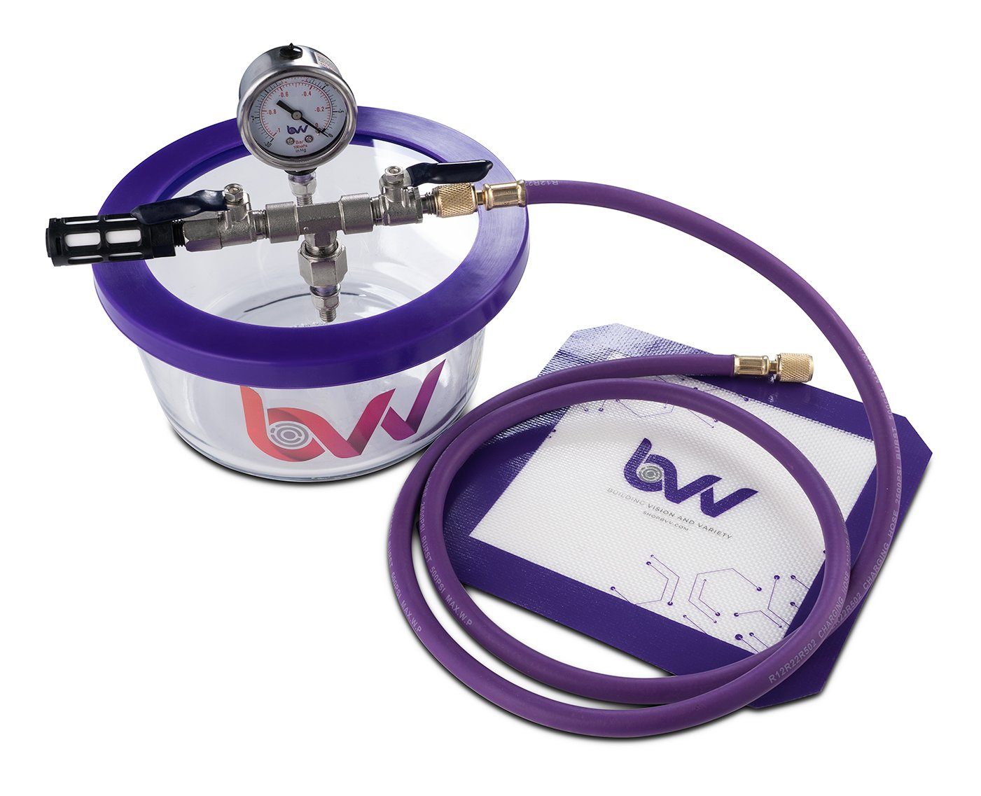 BVV 1.75 Pyrex Vacuum Chamber and VE115 3CFM Single Stage Vacuum Pump Kit Shop All Categories BVV 