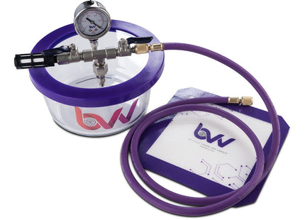 Best Value Vacs 1.75 Quart Pyrex Vacuum Chamber - GLASS LID & HOLES