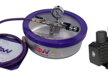 Best Value Vacs 1 Gallon Flat Stainless Steel Vacuum Chamber and Vacuum Pump Kit