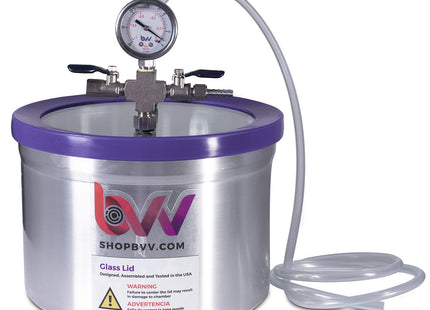 2 Gallon Resin Trap Vacuum Chamber w/ Glass Lid