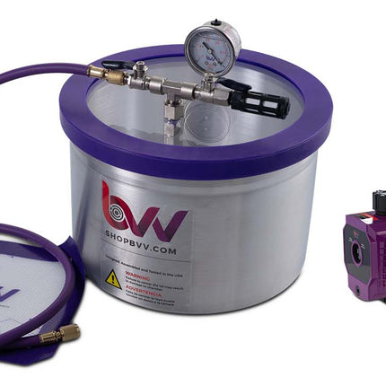 Best Value Vacs 2 Gallon Aluminum Vacuum Chamber and V4D 4CFM Two Stage Vacuum Pump Kit New Products BVV 