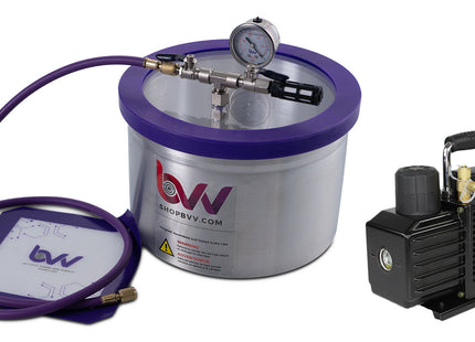 Best Value Vacs 2 Gallon Aluminum Vacuum Chamber and Vacuum Pump Kit