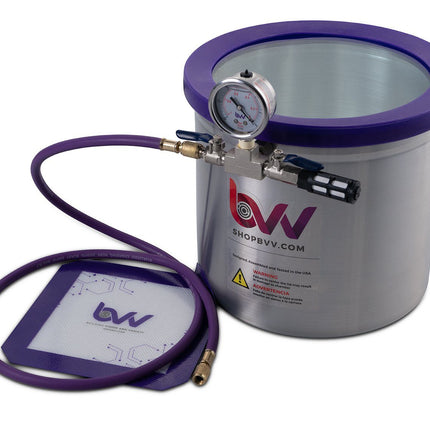 Glass Vac&trade; 5 Gallon Aluminum Vacuum Chamber and VE225 4CFM Two Stage Vacuum Pump Kit Shop All Categories Glass Vac 