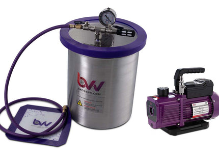 Best Value Vacs 3 Gallon Stainless Steel Vacuum Chamber and Vacuum Pump Kit