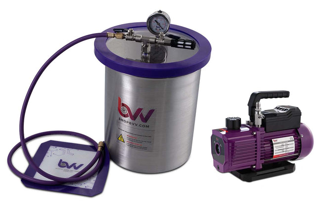 Best Value Vacs 3 Gallon Stainless Steel Vacuum Chamber and V4D 4CFM Two Stage Vacuum Pump Kit Shop All Categories BVV 