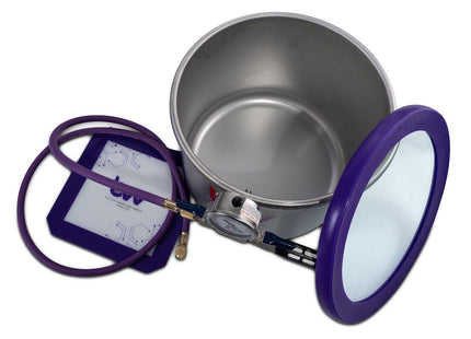 Glass Vac 3 Gallon WIDE Stainless Steel Vacuum Chamber and Vacuum Pump Kit