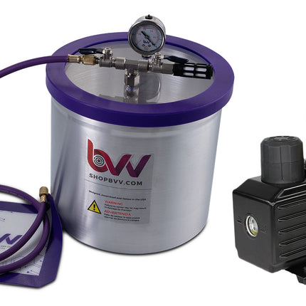 Best Value Vacs 3 Gallon Aluminum Vacuum Chamber and Vacuum Pump Kit Shop All Categories BVV 3CFM Single Stage Pump 