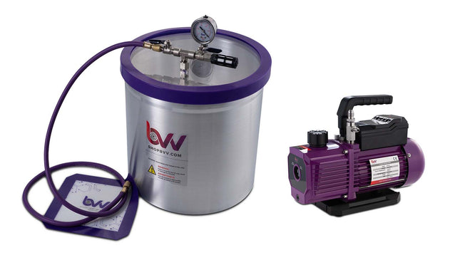Best Value Vacs 5 Gallon Aluminum Vacuum Chamber and Vacuum Pump Kit