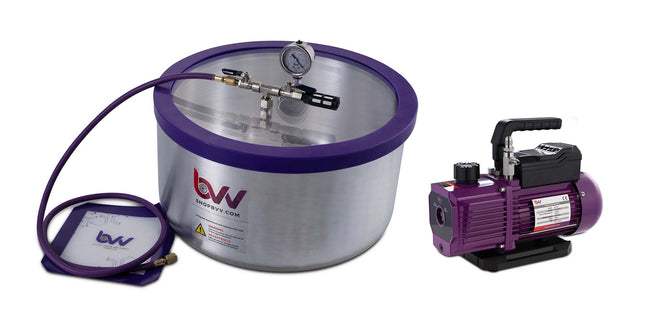 Best Value Vacs 7 Gallon Aluminum Vacuum Chamber and V9D 9CFM Two Stage Vacuum Pump Kit