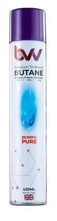 BVV 420ml Premium Tri-Blend Butane 99.999% Pure BVV 1 Can 