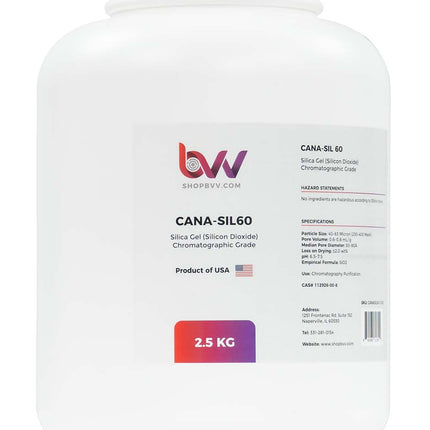 CANA-SIL60™ Silica Gel 60A Chromatographic Grade 40-63 micron (230-400 Mesh) New Products BVV 2.5KG 