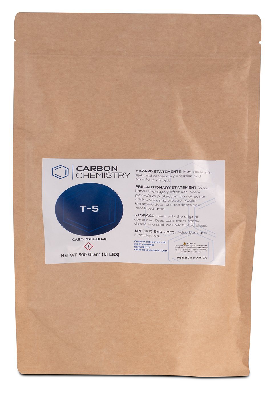 Carbon Chemistry T-5 Neutral Activated Bentonite Clay Shop All Categories Carbon Chemistry LTD 500 Grams 