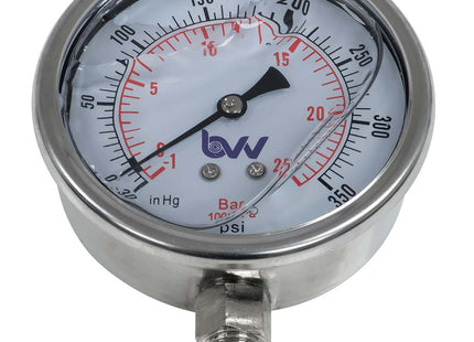 BVV Certified Extractor Gauge (-30) - 350 PSI