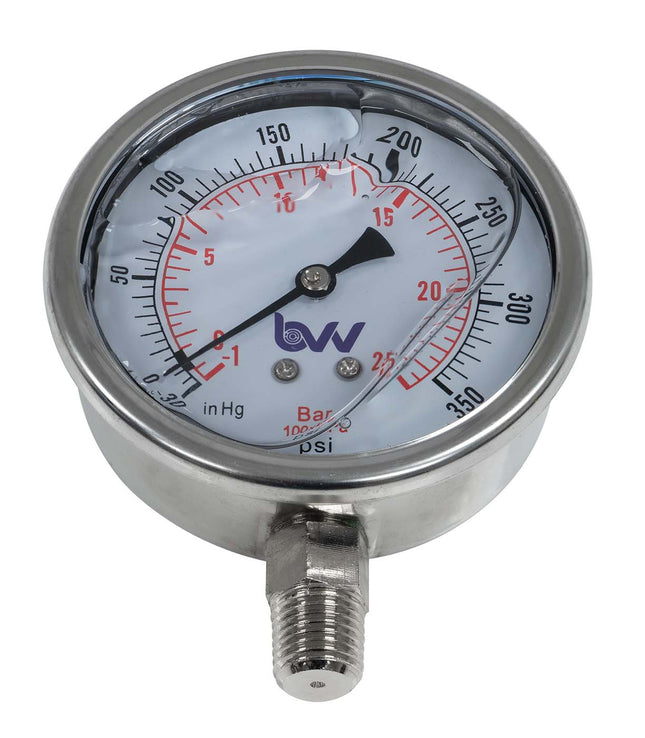 BVV Certified Extractor Gauge (-30) - 350 PSI