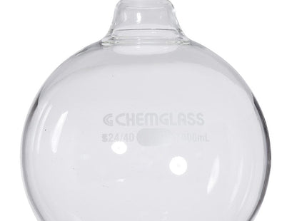 Flask, Round Bottom, 1000mlL, 24/40, Heavy Wall, Single Neck