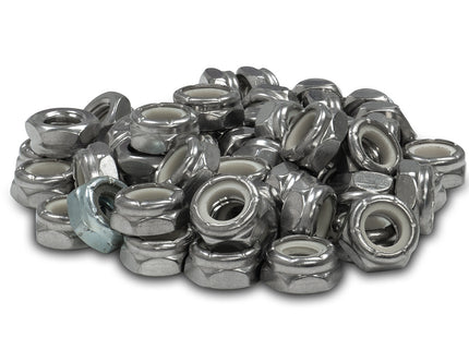 5/16-18 Grade 2 Steel Nylon Locknut - 5 Pack