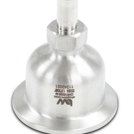 BVV Compression Connection Hemispherical Reducers New Products BVV 1.5" Tri-Clamp Male Stub 