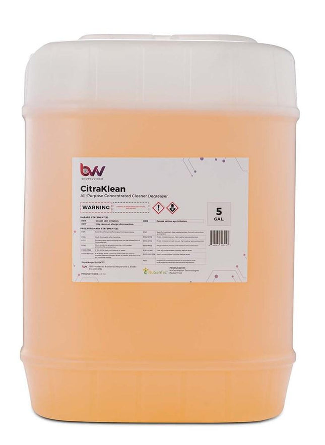 CitraKlean Natural All Purpose Concentrated Cleaner Degreaser New Products BVV 5 Gallon 