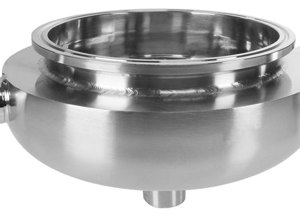Jacketed Hemispherical Reducers with 1/2" FNPT Drain Port