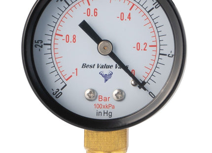 Dry Utility Vacuum/Pressure Gauge - Bottom Mount