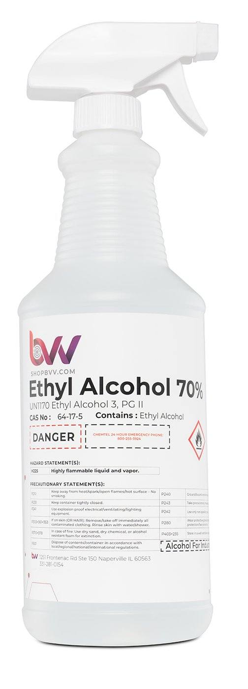 BVV™ Ethyl Alcohol 70% - USP 140 Proof Shop All Categories BVV 1 Quart Decanter Style 