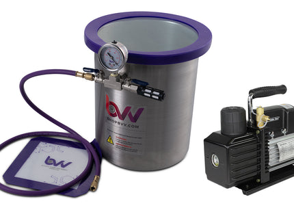 Best Value Vacs 3 Gallon Stainless Steel Vacuum Chamber and Vacuum Pump Kit