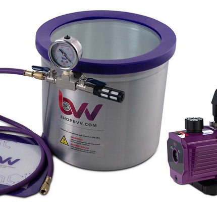 Glass Vac&trade; 5 Gallon Aluminum Vacuum Chamber and V4D 4CFM Two Stage Vacuum Pump Kit Shop All Categories Glass Vac 