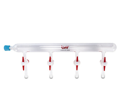 4 Port Glass Vacuum Manifold with PTFE Stopcocks