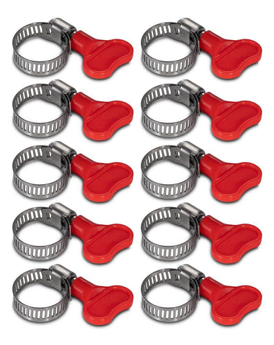 ManMax 16 Piece Thumb Screw Hose Clip Set Butterfly Jubilee Clamps Worm Gear