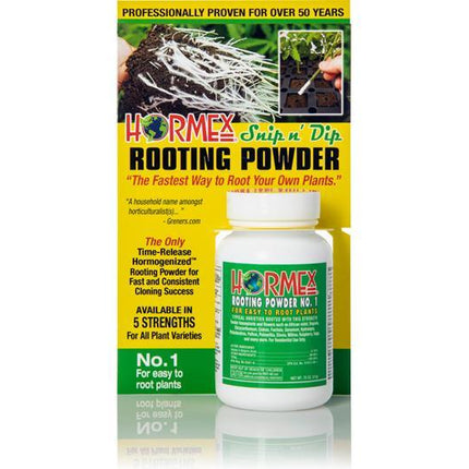 Hormex Snip n' Dip Rooting Powder Carded Bottle Hydroponic Center Hormex No. 1 - 0.75oz 